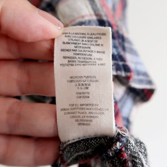 Free People Plaid Peplum Top - Size XS - Picture 9 of 9